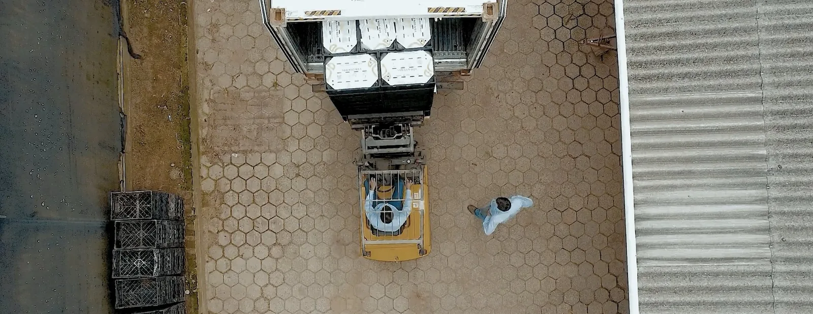 Cinematic frame from Fazenda Alpes institutional film by ORB Audiovisual